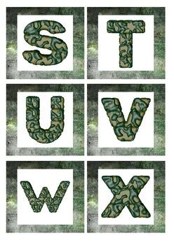 Printable Military Alphabet Flashcards, Military ABC Flashcards, Alphabet Cards