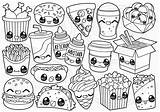 Fast Food Clipart Kawaii Vector Party Take  Etsy sketch template