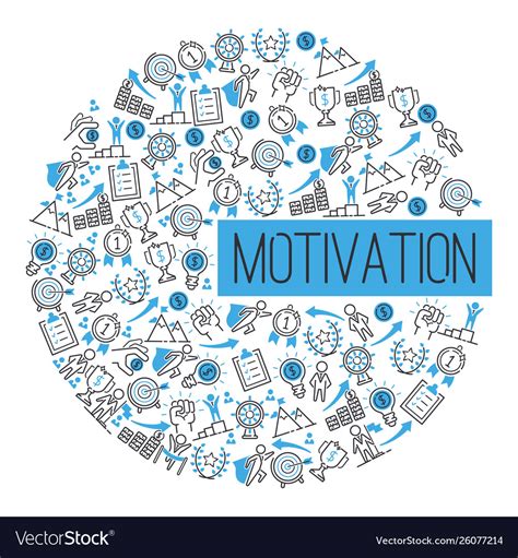 Motivation success motivate concept pattern Vector Image