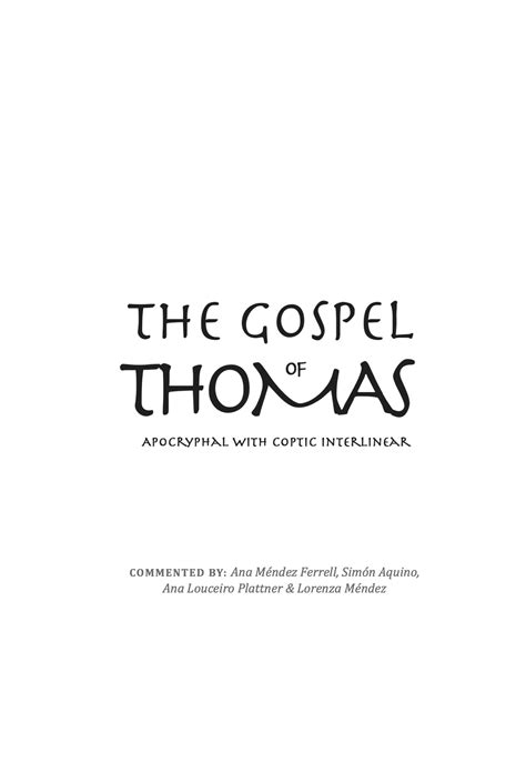 The Gospel of Thomas – Store | Voice of The Light