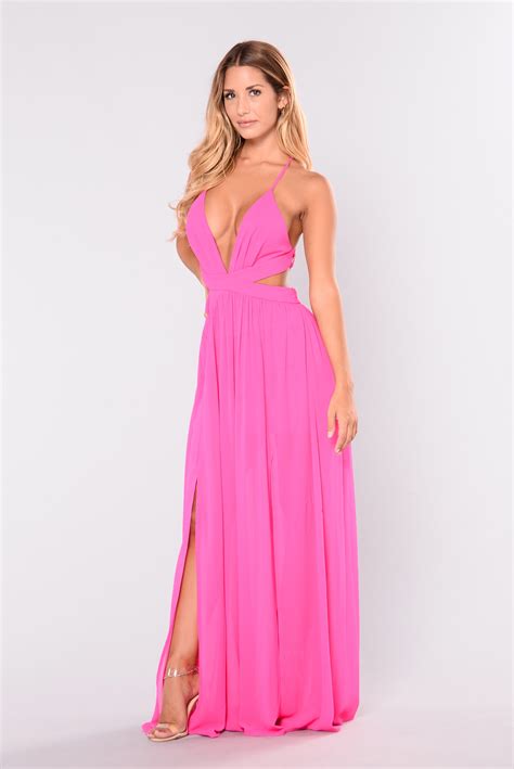 All Summer Long Maxi Dress - Hot Pink