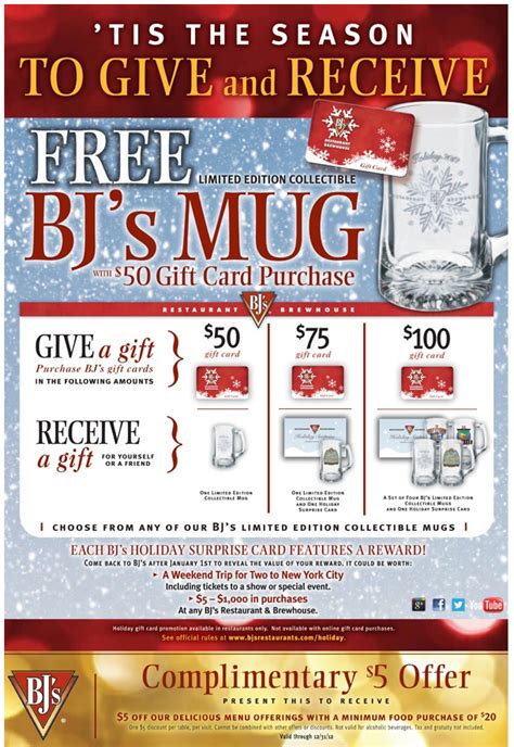 $5 off $20 at BJs Brewhouse restaurants coupon via The Coupons App | Restaurant coupons, Print ...