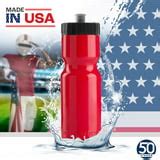 50 Strong Sports Squeeze Reusable Red Water Bottle, 2 Pack - 22 oz. BPA ...