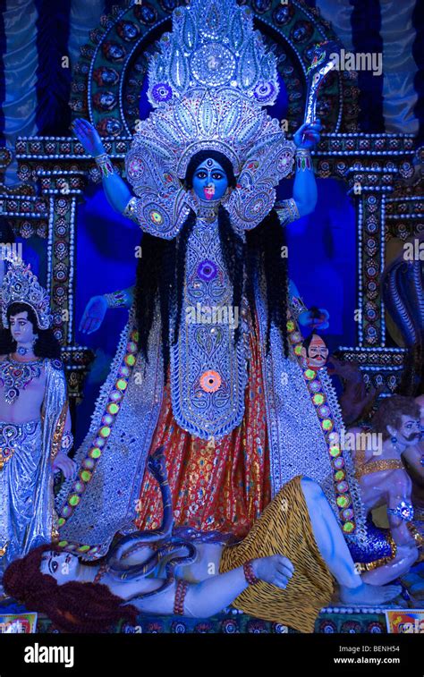 Goddess Kali Kali Puja Festival Kolkata West Bengal India Stock Photo - Alamy