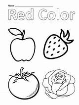 Preschool Color Red Coloring Pages sketch template