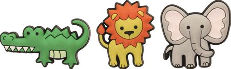 183 Jibbitz Zoo Animals 3 Pack 3000002-00671-0003 | Zoo animals, Animals, Croc charms