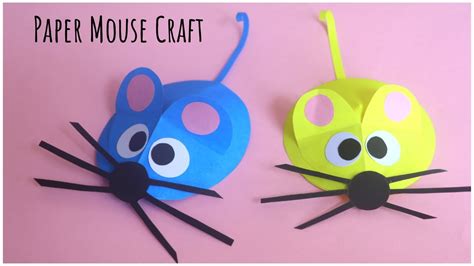 EASY Paper Mouse Craft Tutorial - YouTube