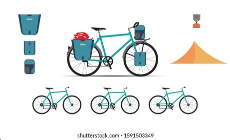 Vector Set Touring Bikes Saddlebag Frame Stock Vector (Royalty Free) 1591503349 | Shutterstock