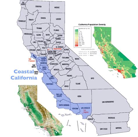 California Coastal Map Of Cities - Sada Wilona