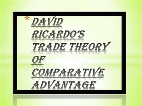 Comparative advantage