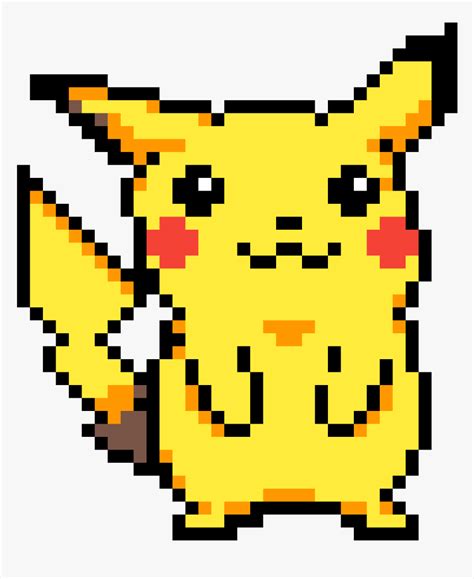 Easy Pikachu Pixel Art Grid