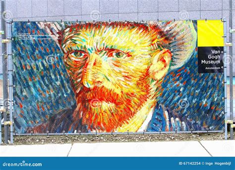 Self Portrait Vincent Van Gogh Museum Sign, Amsterdam Editorial Stock Image - Image of celebrity ...