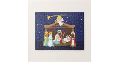 Christmas Nativity Scene Jigsaw Puzzle | Zazzle