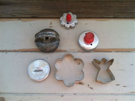 Vintage Cookie Cutter Collection 6 Mid Century Aluminum