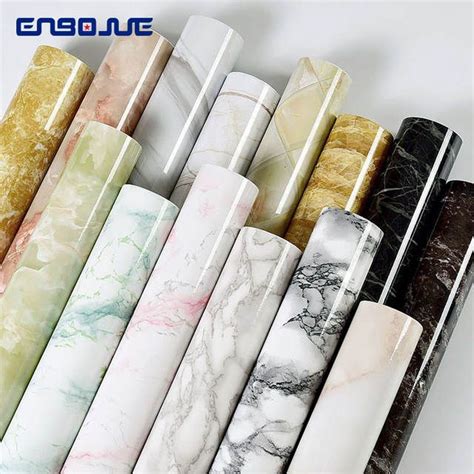 Online Shop PVC Self Adhesive Wallpaper Marble Stickers Waterproof Heat ...