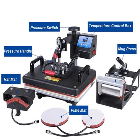 30*38CM 5 in 1 Combo Heat Press Printer Machine 2D Sublimation Vacuum ...