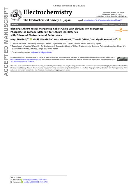 (PDF) Blending Lithium Nickel Manganese Cobalt Oxide with Lithium Iron ...