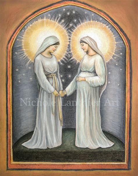 The Visitation of Mary Art Print Mary and Elizabeth Art - Etsy