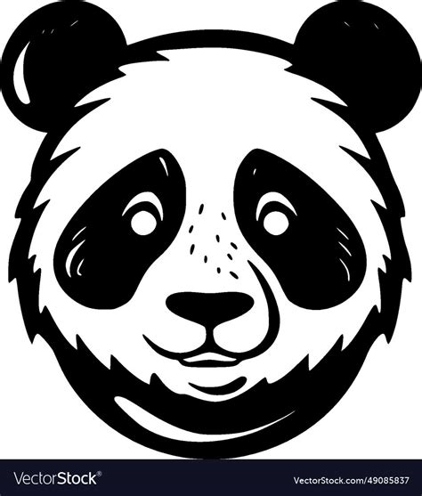 Panda - black and white isolated icon Royalty Free Vector