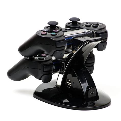 Dual USB Charger Charging Dock Stand for Sony Playstation PS3 Gaming ...