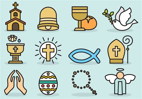 Cute Catholic Icons 129237 Vector Art at Vecteezy