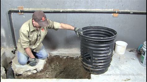 How To Install A Sump Pump Pit - YouTube