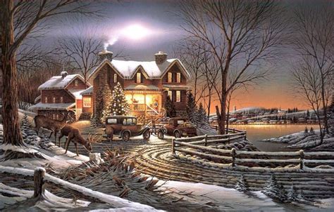 Terry Redlin | Winter scenes, Country art, Terry redlin