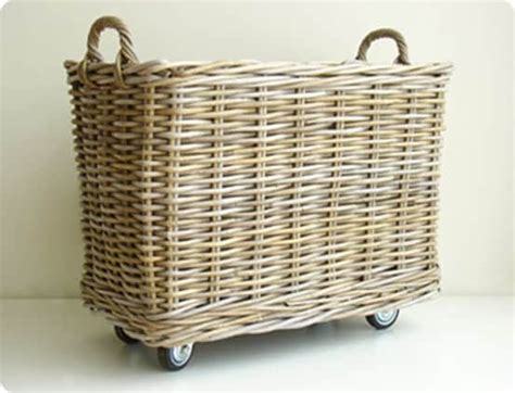 Oversized Wicker Basket with Wheels - KnockOffDecor.com