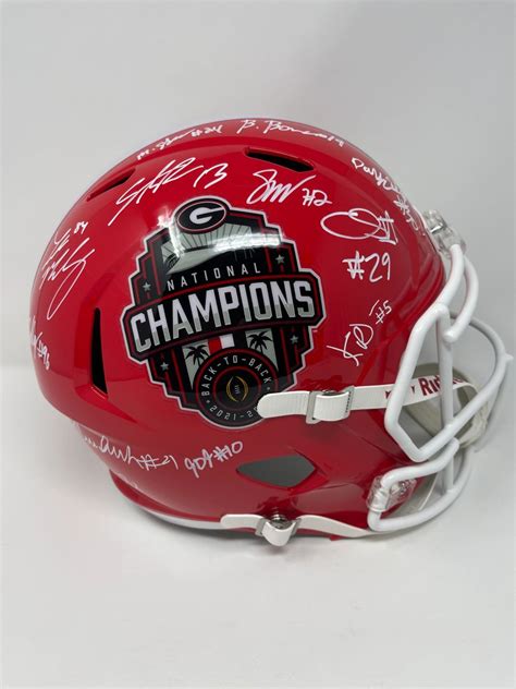 Georgia Bulldogs Autographed 2022 Back to Back National Champions Logo ...