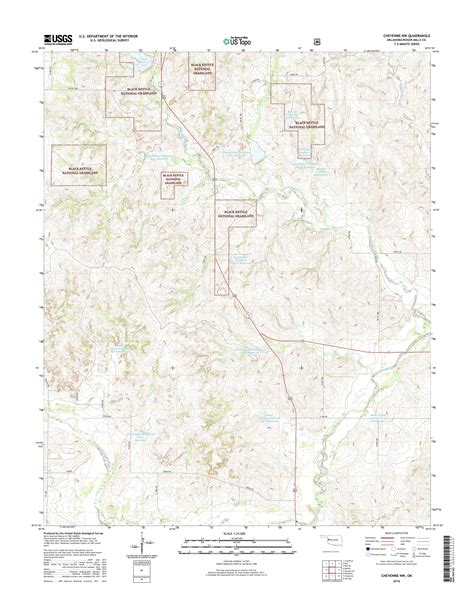 MyTopo Cheyenne NW, Oklahoma USGS Quad Topo Map