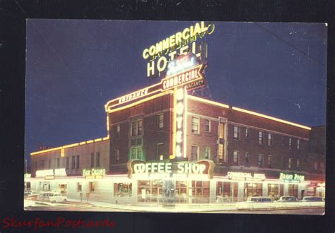 Elko Nevada Commercial Hotel Monte Carlo Casino at Night Vintage Postcard | United States ...