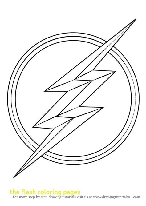 The Flash Coloring Pages the flash coloring pages with flash symbol ...