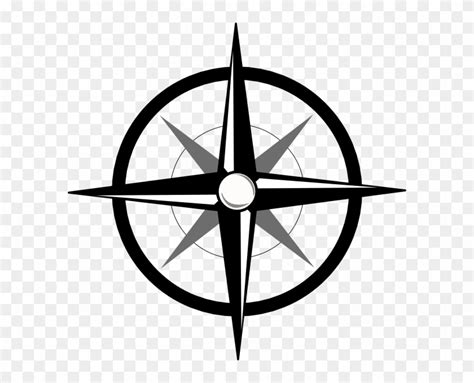 Compass Rose Clip Art Free Vector In Open Office Drawing - Simple Compass Logo - Free ...