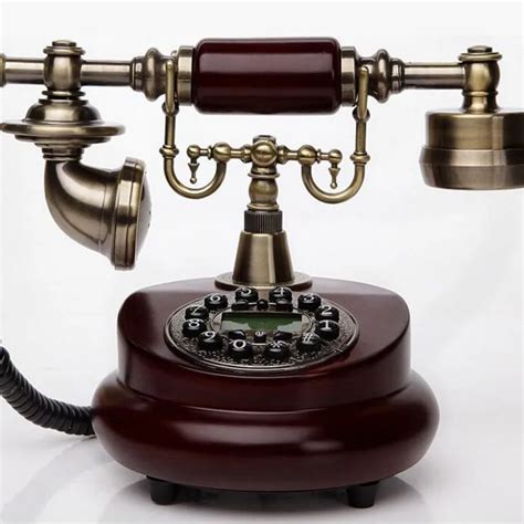 Wood Phone Antique Landline Telephone Vintage Phone Home Phones Fitted Landline Telephones ...