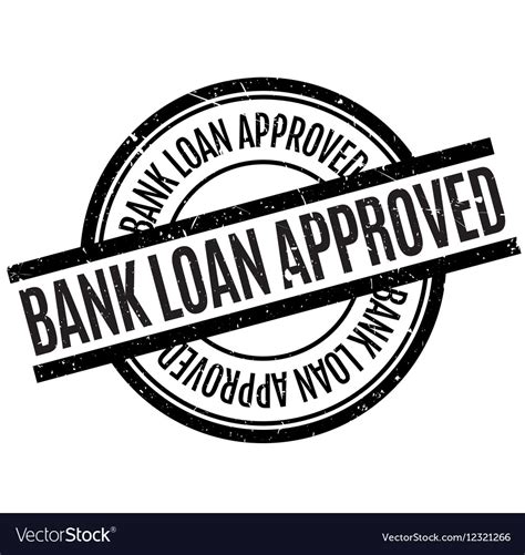 Bank Loan Approved rubber stamp Royalty Free Vector Image