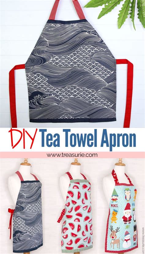 Tea Towel Apron TUTORIAL: Quick & Easy | Tea towel apron, Towel apron, Apron sewing pattern