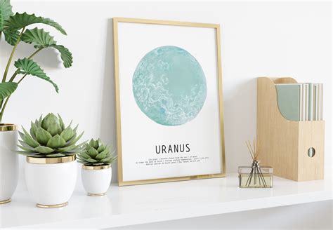 Hand Painted Planet Uranus Art Print Solar System Prints - Etsy Canada