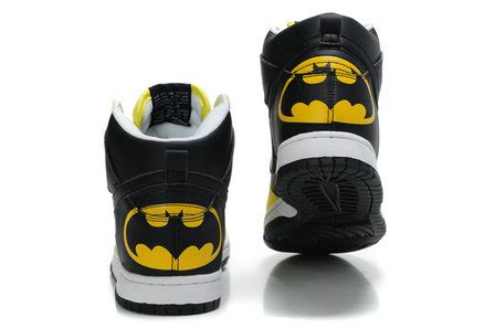 Nike Dunks Batman High Comic Sneakers Black Yellow | Colorful Nikes