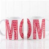 Personalized Ladies Coffee Mugs - Repeating Names