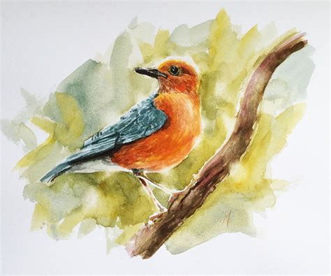 Watercolor Sketch - How to Paint a Bird