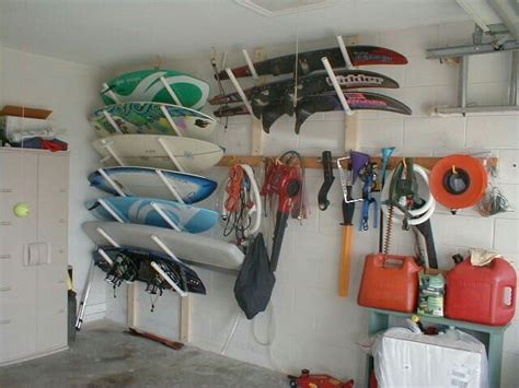 Board rack in the garage. | Surfboard storage, Surfboard storage rack ...