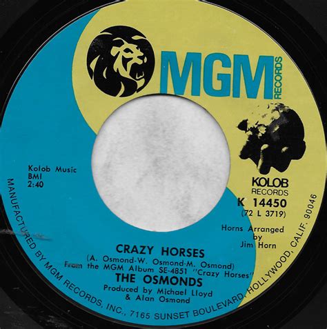 The Osmonds - Crazy Horses (1972, Vinyl) | Discogs