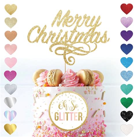 Merry Christmas Swirl Cake Topper | Oh So Glitter