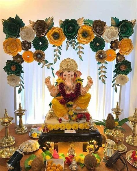 Ganpati Decoration Ideas At Home Simple - Infoupdate.org