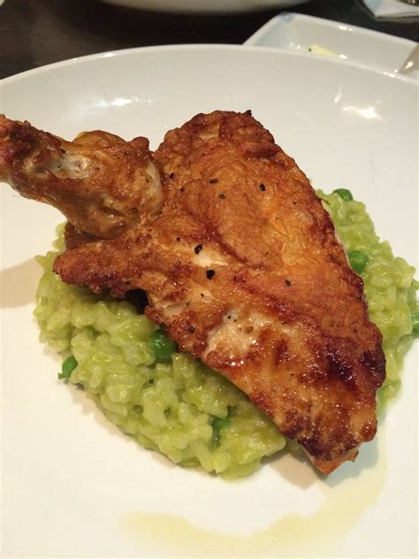 https://flic.kr/p/utVe7F | Pan-Roasted Chicken with Sweet Pea Risotto at Coral Reef Disney Food ...