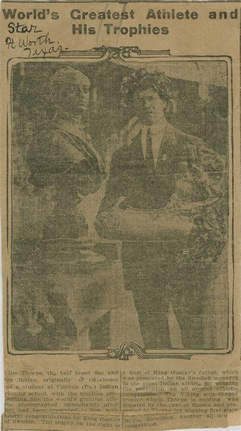 Jim Thorpe with Olympic Trophies, #1, 1912 | Carlisle Indian School ...