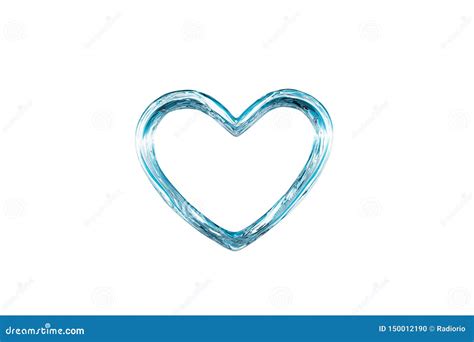 Heart shape made of water stock illustration. Illustration of rendering ...