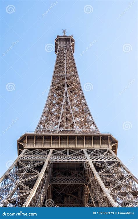 Top Of Eiffel Tower In The Morning Stock Image - Image of eiffel ...