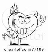 Devil Pitchfork Coloring Pages sketch template