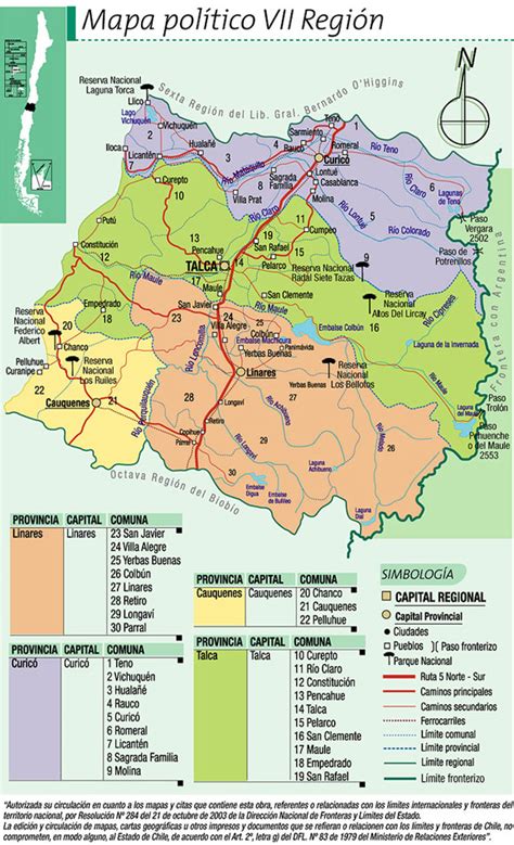 CuricoChile.com - Mapa Provincia de Curicó